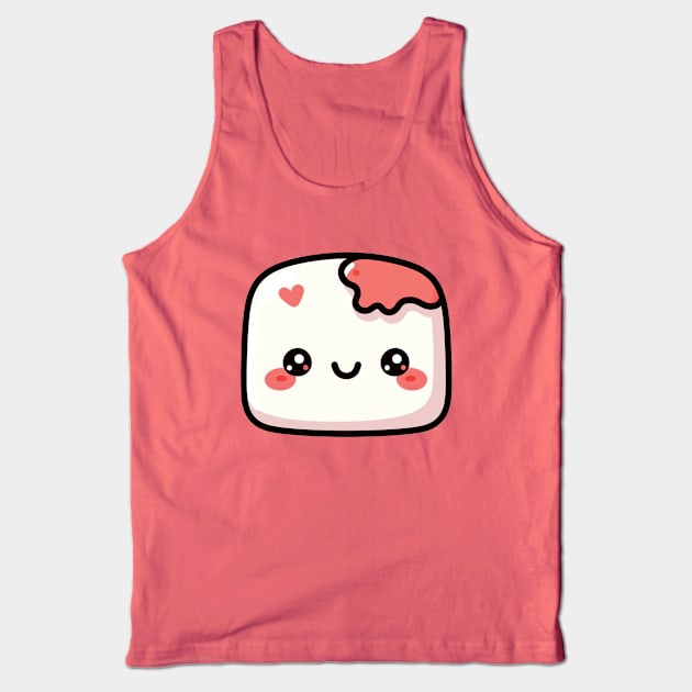 Cute Pink Face Tank Top by blue-koala